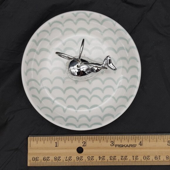 Lauren Conrad Whale Jewelry Dish Ring Holder Trinket Tray Kohl's Metal Ceramic - Picture 7 of 16
